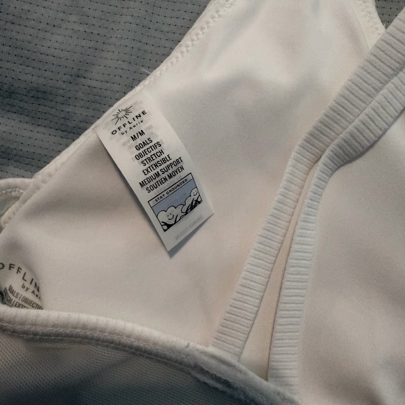 Offline by Aerie White Ribbed Sports Bra - Picture 3 of 5